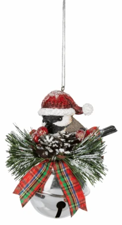 Festive Feathered Friends - Ornament - Chickadee In A Hat