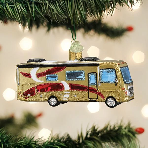 Class A Motorhome Glass Ornament 2 Class A Motorhome Glass Ornament - Image 2