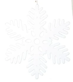 Glitter Snowflake 11 Inch Ornament - Heavy Sparkle - Solid