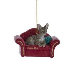 Kurt Adler Cat On Red Sofa Ornament - -Country Christmas Loft Shop fyzvciu9ylsaph7rqqfv