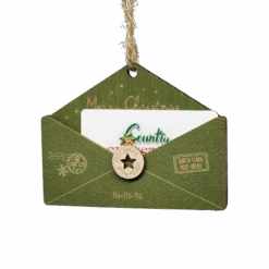 Wooden Letter To Santa Ornament - Green -Country Christmas Loft Shop g0qvyxok6jp6dlbcmgh2