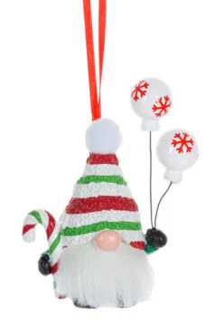 Hanging With My Gnomies Ornament - Candy Cane Hat