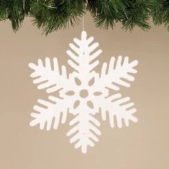 11" Glittered White Snowflake