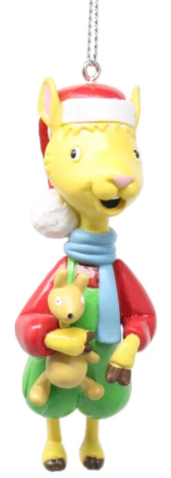 Kurt Adler Llama Llama Mold Ornament - Holding Fuzzy Llama