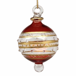 Ring Etched Stipple Ball - Red