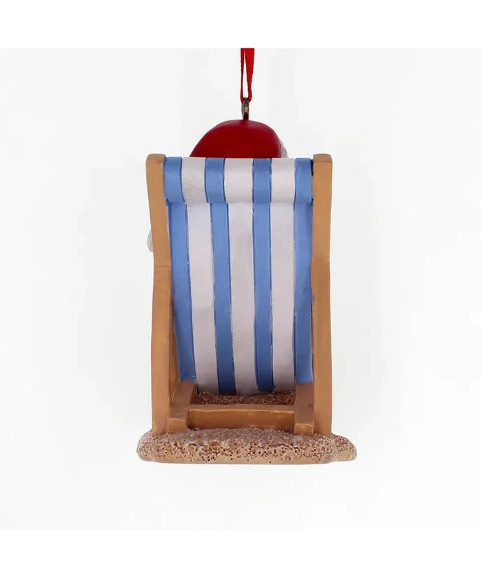 Kurt Adler Snowman On Beach Chair Ornament 3 Kurt Adler Snowman On Beach Chair Ornament - Image 3