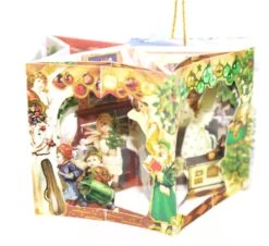 Popup Mini Book German Ornament - Green