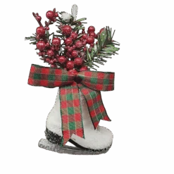 Floral Ice Skate Ornament -