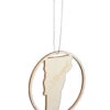 Round Wooden Vermont Ornament