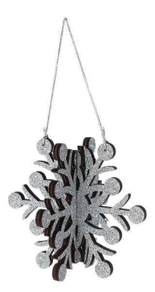 Wooden Snowflake Ornament - 6 Wooden Snowflake Ornament - - Image 6