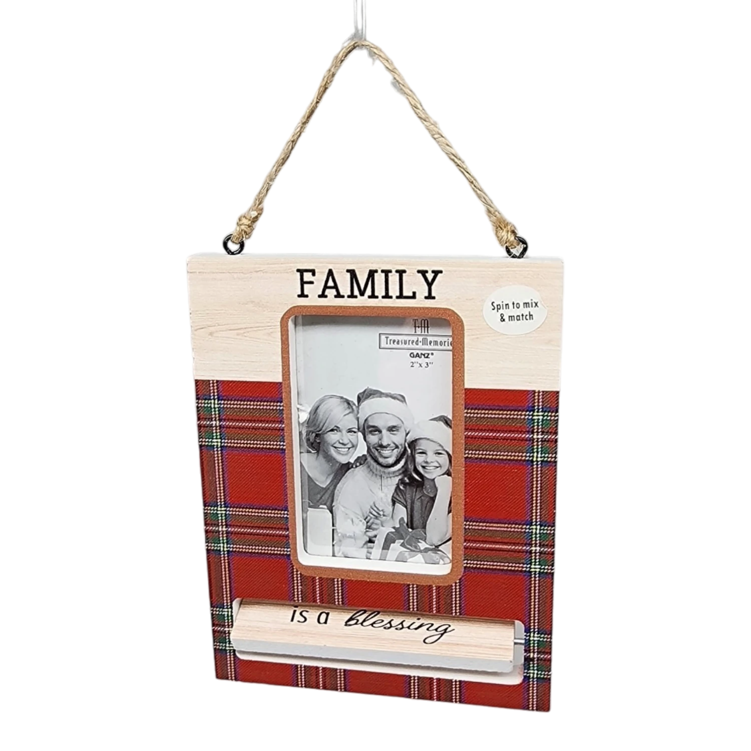 Spinning Frame Ornament - Family 2 Spinning Frame Ornament - Family - Image 2