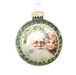 Historic Santa On Silk 2025 Ornament - 1910 Father Christmas