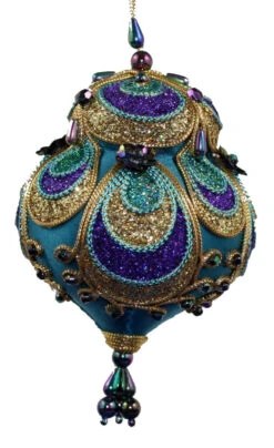 Kurt Adler Aqua Paisley Ornament - Onion -Country Christmas Loft Shop hhe4urqww9psfeeqj0yg