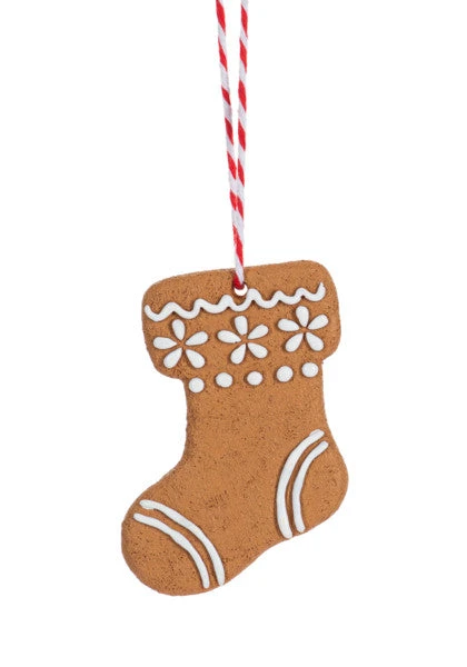 Gingerbread Cookie Ornament - Stocking 1 Gingerbread Cookie Ornament - Stocking