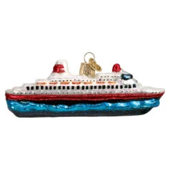 Cruise Ship Glass Ornament