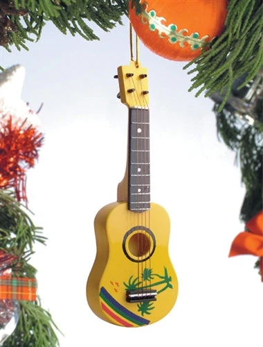 Tropical Design Ukulele Ornament - 5 Inch 2 Tropical Design Ukulele Ornament - 5 Inch - Image 2