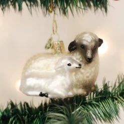 Sheep With Lamb Glass Blown Ornament -Country Christmas Loft Shop hrpnbruwx3en7ngica73