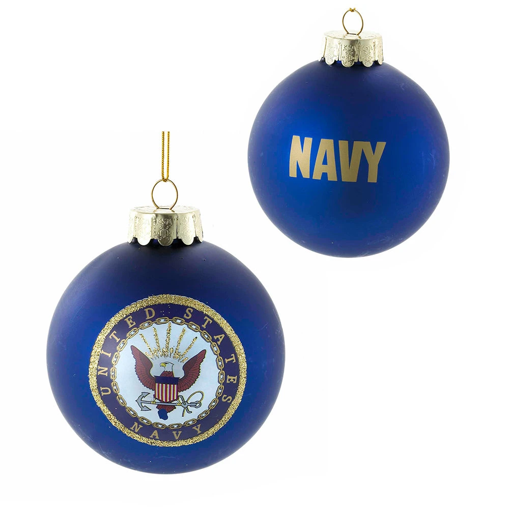 Kurt Adler 80mm U.S. Navy Glass Ball Ornament 5 Kurt Adler 80mm U.S. Navy Glass Ball Ornament - Image 5