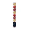 Tube Of 9 Glass Ornaments - 30mm - Red & Gold