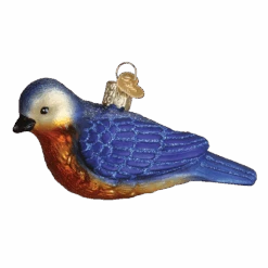 Western Bluebird Glass Ornament