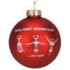 Wine Opener Holiday Workout Funny Glass Christmas Ornament
