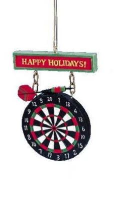 Kurt Adler Classic Blue Collar Game Ornament - Darts