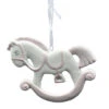 Roman Baby Girls First Christmas Ornament - Rocking Horse