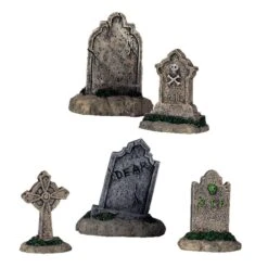 Lemax Tombstones - 5 Piece Set