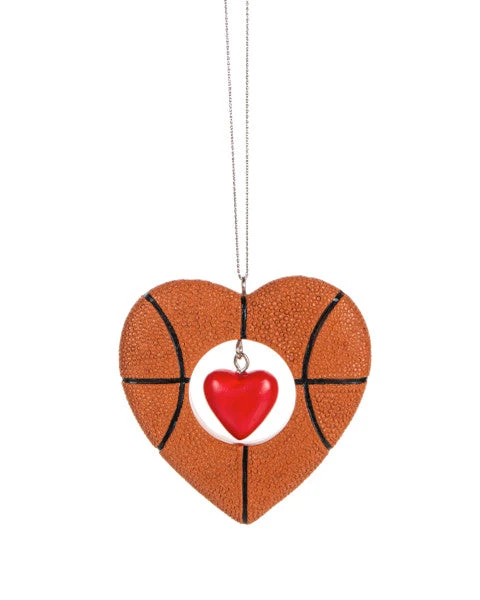 Sports Heart Ornament - Basketball 1 Sports Heart Ornament - Basketball