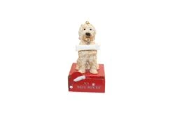 Goldendoodle With Bone Ornament