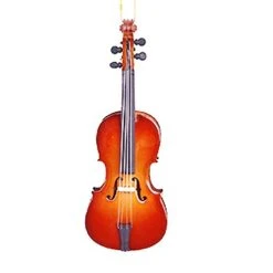 Cello Ornament - Brown - 5"
