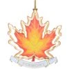 Solid Brass Ornament - Vermont Maple Leaf
