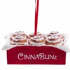 Kurt Adler Glittered Cinnabunz Ornament - Red Tray