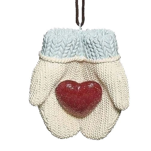 Roman Christmas Mittens With Heart Ornament 1 Roman Christmas Mittens With Heart Ornament