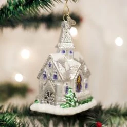 Old World Christmas Sparkling Cathedral Glass Blown Ornament 7 Old World Christmas Sparkling Cathedral Glass Blown Ornament -Country Christmas Loft Shop ipbatowomexv5cd8vgdg