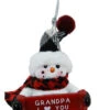 Cozy Snowman Ornament - Grandpa I ♥ You