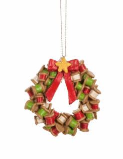 Thread Spool Wreath Ornament