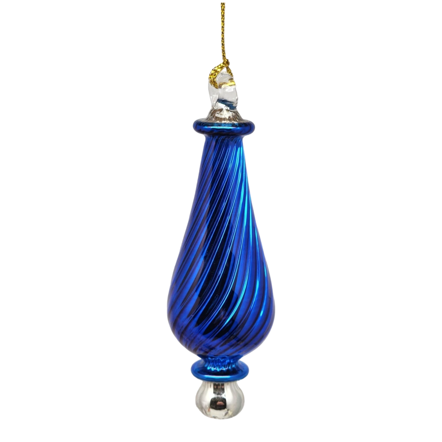 Shiny And Cute Egyptian Glass - Spiral Twist - Blue 1 Shiny And Cute Egyptian Glass - Spiral Twist - Blue