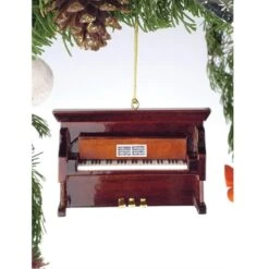 3 Inch Brown Upright Piano Ornament