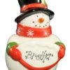 Ceramic Snowman Bell Ornament - Brother