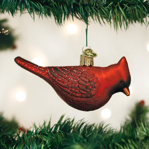 Northern Cardinal Glass Ornament 6 Northern Cardinal Glass Ornament - Image 6