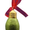 Glitter Bulb Ornament - Green