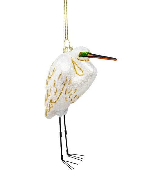 White Egret Ornament 1 White Egret Ornament