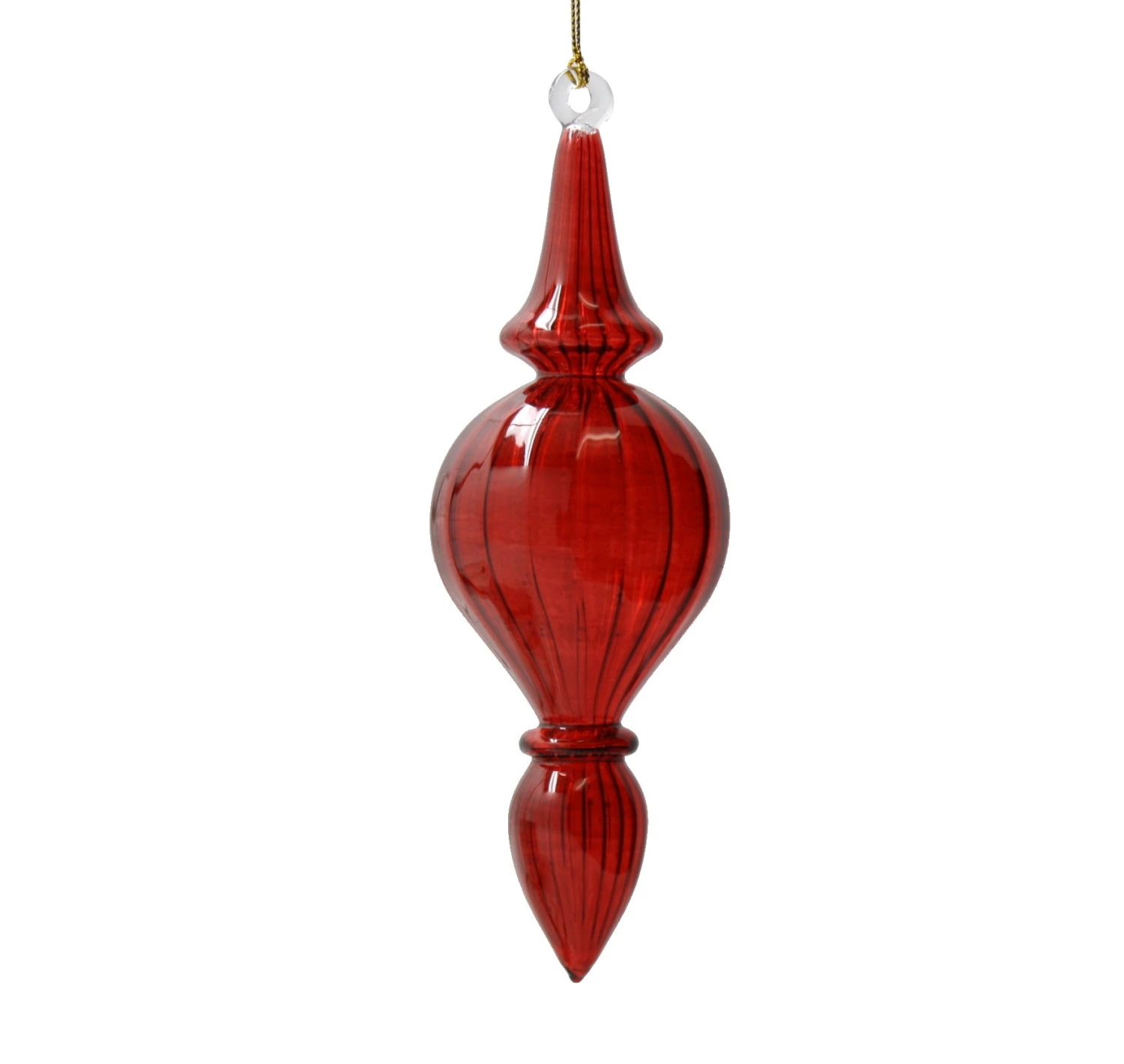 Organic Luster Double Ended Teardrop Spire - Red 1 Organic Luster Double Ended Teardrop Spire - Red