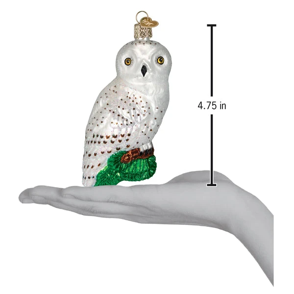 Great White Owl Glass Ornament 3 Great White Owl Glass Ornament - Image 3