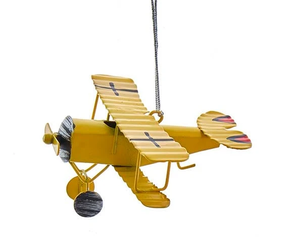 Kurt Adler Metal Biplane Ornament - 3 Kurt Adler Metal Biplane Ornament - - Image 3