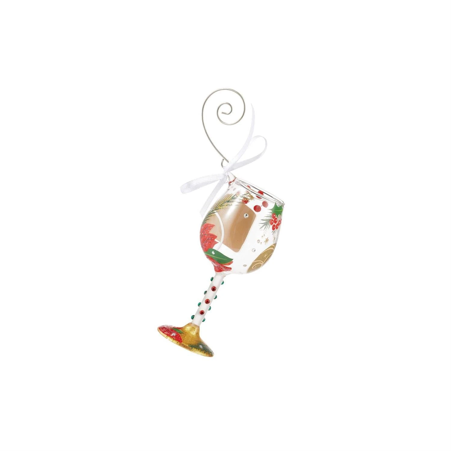 LOLITA Merry Christmas Mom - Wine Glass Ornament 2 LOLITA Merry Christmas Mom - Wine Glass Ornament - Image 2