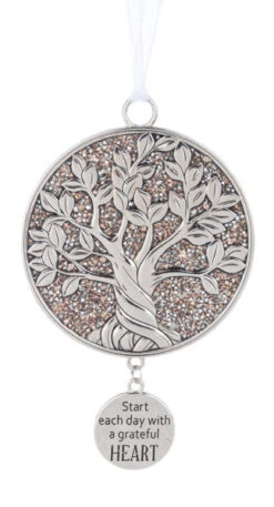 Tree Of Life Ornament - Start Each Day With A Greatful Heart