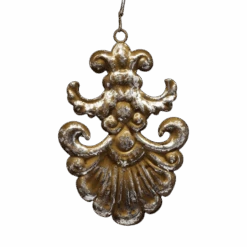 5.5 Inch Metal Ornament Filigree - Santa Face