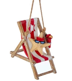 Kurt Adler Starfish On A Beach Chair - Ornament